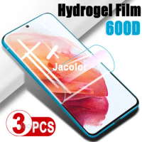 3PCS Water Gel Protector For Samsung Galaxy S21 Ultra S21+ Screen Cover Safety Hydrogel Film S 21 Plus S21Ultra Soft Not Glass