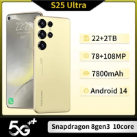 Mobile Phones S25 Ultra 6.8 HD Screen Smart Phone Original 22G+2T 5G Dual Sim Celulares Android Unlocked 108MP 7800mAh S23 Ultra
