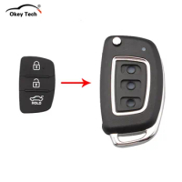 3 Buttons Replacement Rubber Key Case Pad For Hyundai Ix35 Mistra Santa fe i40 i20 with free shipping