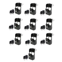 Lot 10PCS Black Hard Artificial Leather Case Holster Belt Clip for Motorola GP328 Plus GP328Plus GP3