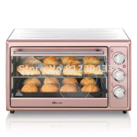 30L pink Multifunctional automatic electric oven Cake Makers Thick stainless steel 4 independent Heating tube 60 min timing