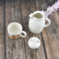 奶壺陶瓷奶盅咖啡小奶杯日式歐式奶罐奶缸家用果汁杯帶蓋輔食醬料