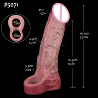FAAK Hollow Dildos Silicone Male Enlarge Pe nis Sleeve Realistic Extender Pe nis Pump with Co ck Rin
