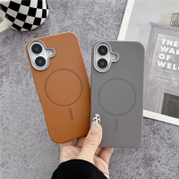 Compatible with 16 Pro Max Phone Case iPhone 15 Plain Leather Magnetic 14 Pro 13 High-end Feel 12 Si
