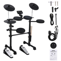 Electric Drum Set 8 Piece Electronic Drum Kit for Adult Beginner with 144 Sounds Hi-Hat Pedals for Birthday Gifts