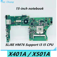 X401A REV:2.0 mainboard For ASUS X501A F501A Laptop Motherboard 15-inch notebook with SLJ8E HM76 Support I3 I5 CPU DDR3