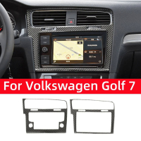สำหรับ Volkswagen Golf 7 Gti Mk7 2013-2019คาร์บอนไฟเบอร์ Auto Console Center Gps นำทางแผงกรอบรถอุปกรณ์เสริม