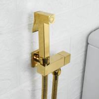 Brass Bidet Faucet Single Cold Water Handheld Bidet Faucet Sprayer Shower Set Toilet Shattaf Rose Gold Chrome Gold Shower Head
