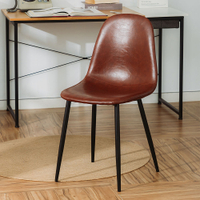威瑪索 經典復古皮革椅 餐椅 辦公椅 化妝梳妝椅-輕鬆久坐-(4色)