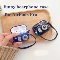 cartoon Camera pattern For apple airpods Pro2 Case Cute headphone case AirPods Pro 2 cover silicone Earphone Cover fundas