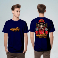 kaos nawasena apparel monkey funky bahan katun 24s hitam putih merah keren cowok cewek lengan pendek
