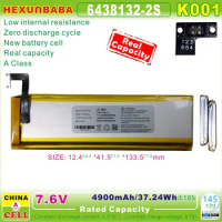 [K001] 7.6V 4900mAh 6438132-2SPolymer Lithium Ion Battery for GPD WIN2 Handheld Gaming Laptop,GamePad Tablet PC