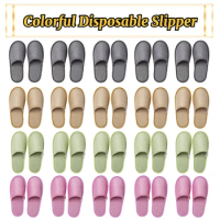 20-120 Pairs Disposable Linen Slippers Hotel Travel Slipper Portable Flop Shoes Home Guest Unisex Slippers for Wedding Spa Party