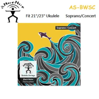 aNueNue BW Ukulele Strings available in Soprano/Concert or Tenor, Black Strings