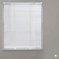 COD PVC Venetian Blinds Ready Made ukuran Jendela Minimalis tira Tarik Tahan Air Gordeng Abu dan put