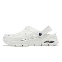 Skechers 洞洞鞋 Arch Fit-Valiant 男鞋 白 雙密度 支撐 親水 園丁鞋 涼拖鞋 243160WNV