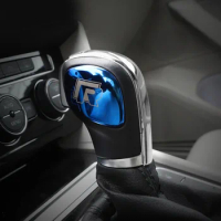 2Pcs Stainless Steel Car Shift Gear Knob Cover Gear Head Protective Case Stick Lever Shell Skin For VW Golf Bora Jetta Passat