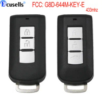 2B/3B Smart Remote Key Fob 433Mhz PCF7952 ID46 for Mitsubishi Lancer Outlander ASX FCC: G8D-644M-KEY-E