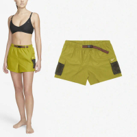 【NIKE 耐吉】短褲 Cargo Cover-Up 女款 綠 黑 海灘褲 彈力腰帶 口袋 褲子 無內襯(NESSD355-314)