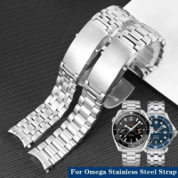20mm 22mm Solid Stainless Steel Watch Band for Omega Seamaster 300 Ocean Universe 600 Observatory Watch Accessories Straps