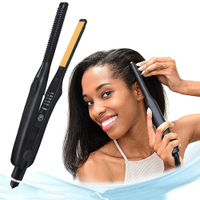 Mini 2 In 1 Hair Straightener And Curler Flat Iron Straightening Styling Tools Ceramic Hair Crimper Travel Curling Iron