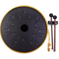 Steel tongue drum 14 inch 15 notes sound healing instruments steel tongue drum