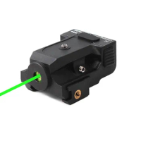 Mini Pistol Laser Tactical Rechargeable Green Laser Sight for Glock Colt 1911 Rifle Handgun with USB Charger Fit Picatinny Rail