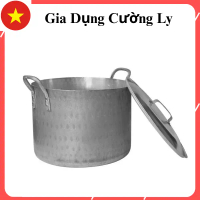 XOONG NỒI QUÂN DỤNG Nhôm Cao Cấp Dung Tích 70L Kích Thước 49x40 cm Truyền Nhiệt Tốt Có Tay Cầm Và Nắ