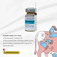 Lactagen Injeksi 5 ml + Spuit β Hormon Reproduksi Hewan (Oxytocin 10 IU) Spuit 1ml atau 3ml