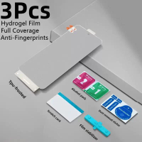 ฟิล์มไฮโดรเจลแบบด้าน, ฝาครอบเต็ม, 3 ชิ้น, สำหรับ Realme 14, 13, 12, 11, 10 Pro +, ฟิล์มกันรอย TPU, ส