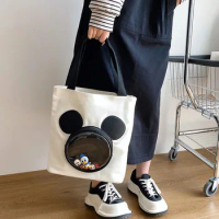 New Disney Fashion 3D Mickey Minnie Bag Outdoor Shopping Large Capacity Baby Handbag Big Shopping Bag