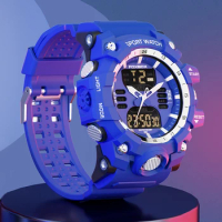 LIGE Brand FOXBOX Dual Digital Display Quartz Men's Watch Casual Sports Military Waterproof Watch For Men Fashion Man Wristwatch