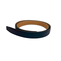 HERMES 愛馬仕女仕 23MM雙面小牛皮腰帶/皮帶(金棕／黑雙面雙色)(單皮帶無扣頭)