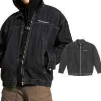 Converse Skate Denim Jacket 男款 深藍色 拉鍊 翻領 牛仔 外套 10027962-A02