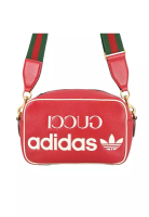 Gucci 二手 Gucci Adidas 小號皮革織帶斜背包