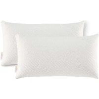 Pack of 2 Latex Sleeping Bed Pillows W/Removable Tencel Cover Sleep Support Pillow Back &amp; Side Sleepers Freight Free