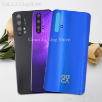 New For Huawei Nova 5T Battery Back Cover Nova 5T Rear Door Glass Panel Chassis Housing Case Camera Lens Add Adhesive Replace