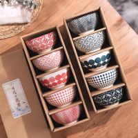 【渥思】日式手繪陶瓷碗禮盒(餐具.瓷器碗盤.飯碗.入厝禮.送禮)