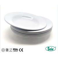 Piring Makan 9 Inch Melamin - Piring Makan Onyx Seiv - Piring Melamin