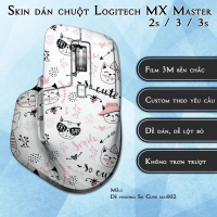 Skin Miếng dán trang trí cute cho chuột máy tính Logitech MX Master 3/3S 3M chống xước chống thấm bả