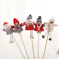 圣誕節男女孩圣誕小雪人圣誕樹花環裝飾品配件娃娃公仔玩偶羊毛氈