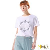 【MON’S】芒星刺繡短袖T恤