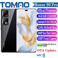 Honor 90 Pro 5G SmartPhone 6.78" 120Hz Snapdragon 8+ Gen 1 Octa Core 12GB 16GB RAM 256GB 512GB ROM 5000mAh 90W 200MP Rear Camera