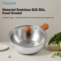 freemir Panci susu mini Kelas makanan baja tahan karat 304 Mudah dibersihkan wajan anti lengket Masa