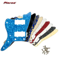 Pleroo Custom Guitar Parts - For Left Handed US No Upper Controls Jazzmaster Style Electric Guitar Pickguard Replacement