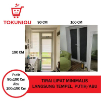Tirai Lipat Minimalis Langsung Tempel / Vertical Blind SCHTS - Putih
