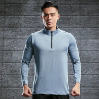 Quick Dry Running Shirt for Men Bodybuilding Sport Tshirt Long Sleeve Compression Top Gym Fitness Tight Compresson Polo Jetseys