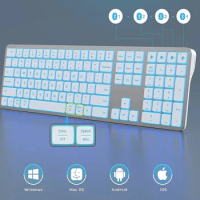 Mofii RGB Wireless Bluetooth Keyboard Full Size Multi-Purpose Rechargeable Keyboard Backlight Gaming Keyboard for Tablet PC