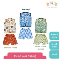 LIBBY Stelan Baju Kutung Anak Kecil Motif Terrace Story (1stel) Blue Hegi L