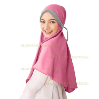 Bergo Sarah Kombinasi Warna Lipit Tali Jilbab Kerudung Khimar Maryam KCB Hijab Instan Terbaru Murah 